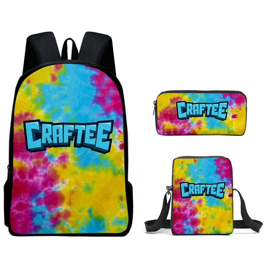 Diamond Craftee Face Tie Dye Backpack for Girls Boys Travel Anime Backpacks for Teenage