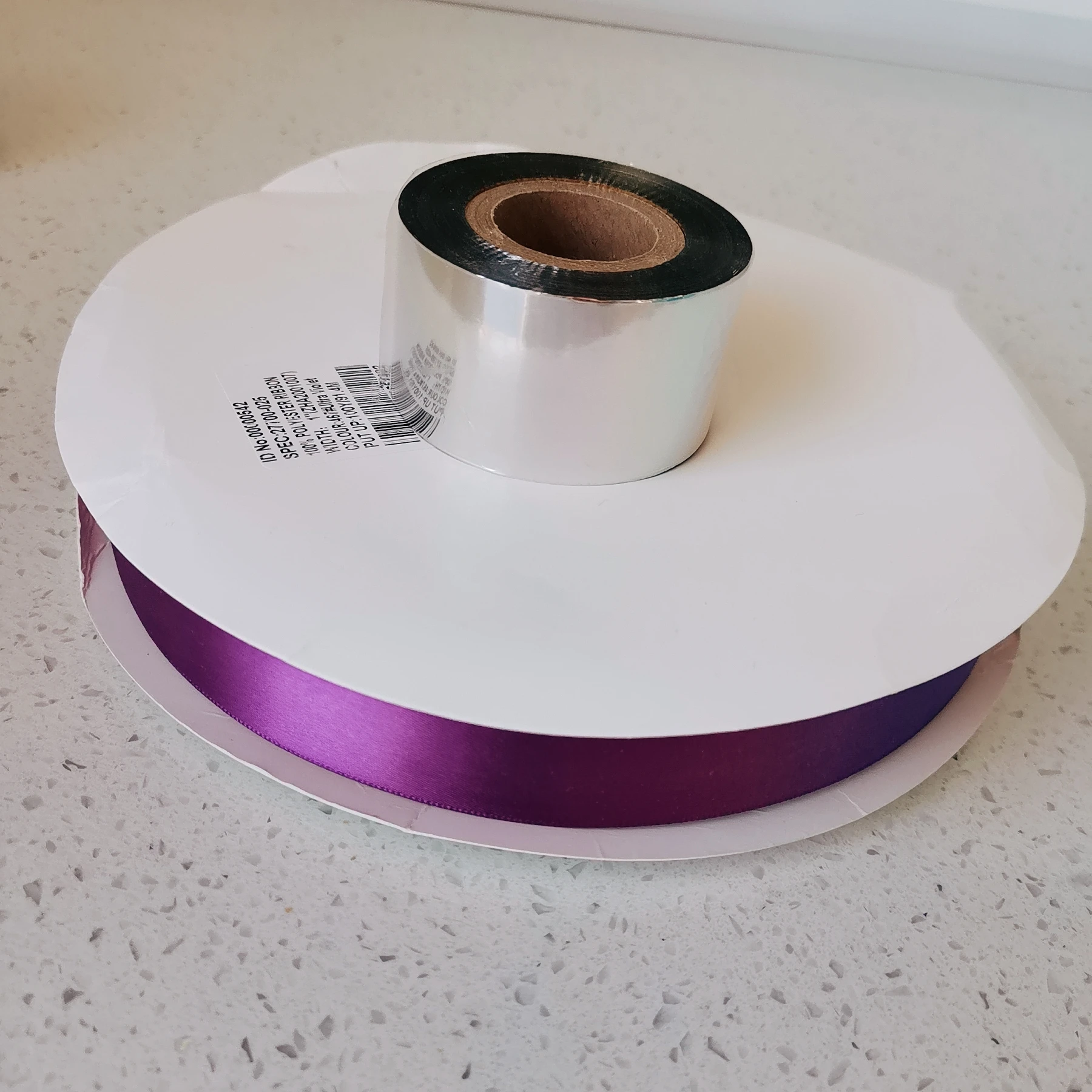 Livraison gratuite, 25mm x 91. Ruban violet de 4m et 30mm x 200m, étiquette en papier pour estampage à chaud, pour imprimante de codes à barres auto-adhésifs