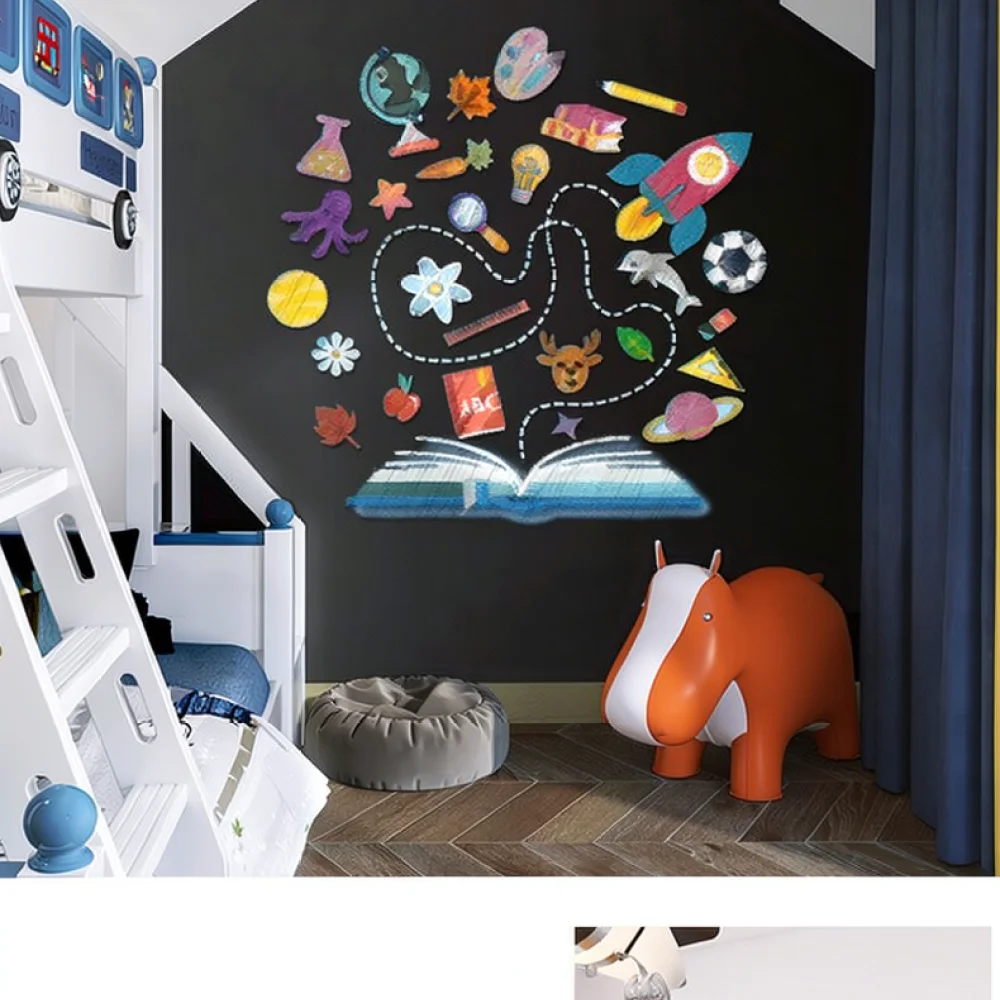 Interactive Blackboard Wall Sticker For Children Graffiti Board Learning Practice Writing Pad Peelable Decoration For Home