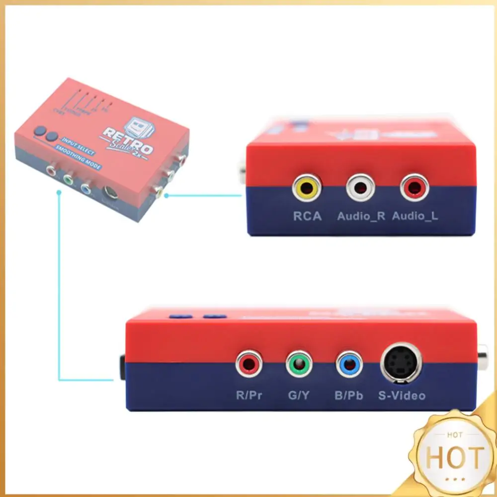 2x HD Converter A/V to Hdmi Converter HD Transverter Zero Lag อุปกรณ์ใช้งานร่วมกับ Vic20 Atari2600 Msx NES N64 NGC