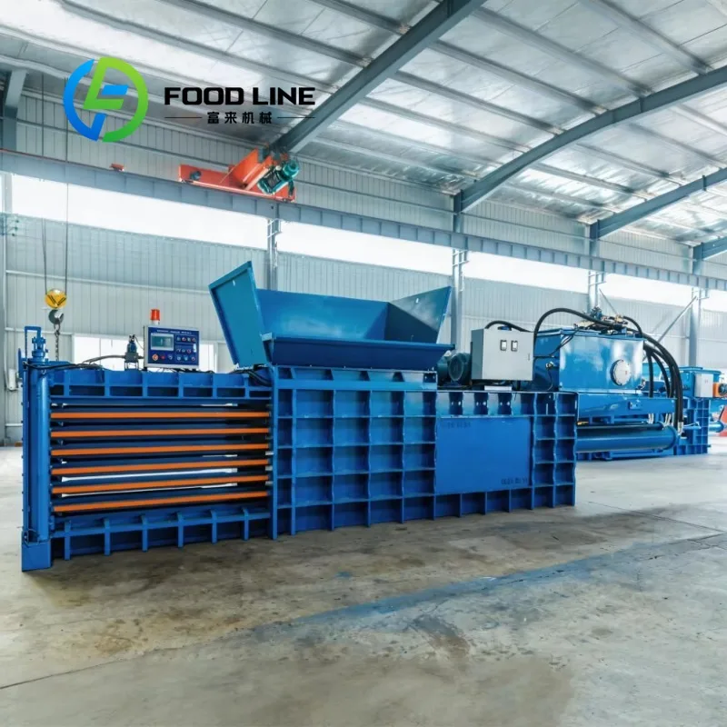 Horizontal Hydraulic Multi Purpose Baler One Machine For Cardboard Plastic Textile And Various Recyclable Mixed Waste Baling