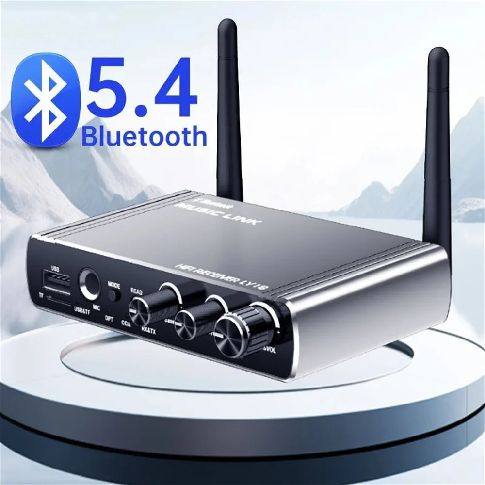 Bluetooth 5.4 Transmitter Receiver AUX 3.5mm 6.5mm Coaxial Optical Fiber Wireless Music Audio Adapter Remote Control For TV PC