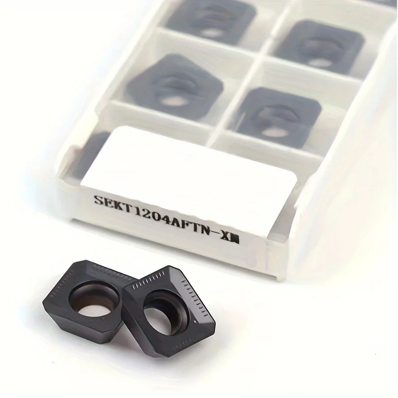 

SEKT1204AFTN XM Heavy Duty Carbide Milling Inserts Square Anti Crack Design for Steel Stainless CNC Turning