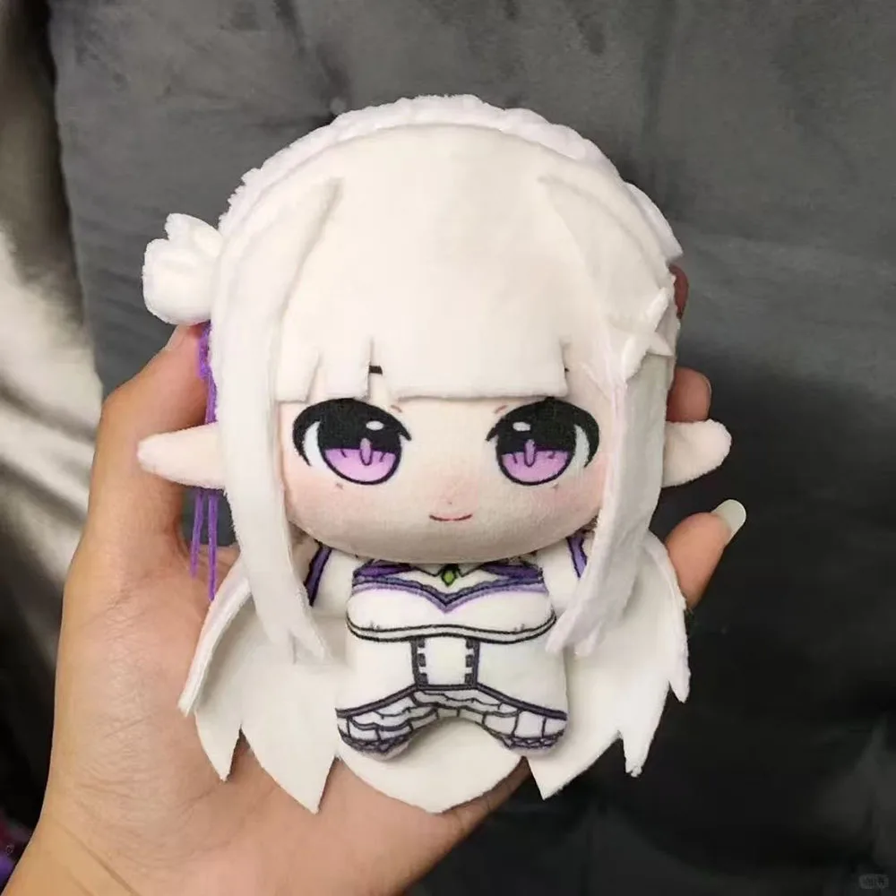 10cm Anime Re:Life in a different world from zero Emiria Plush Doll Pendant Stuffed Toy Keychain Collect XMAS Gift Backpack Doll