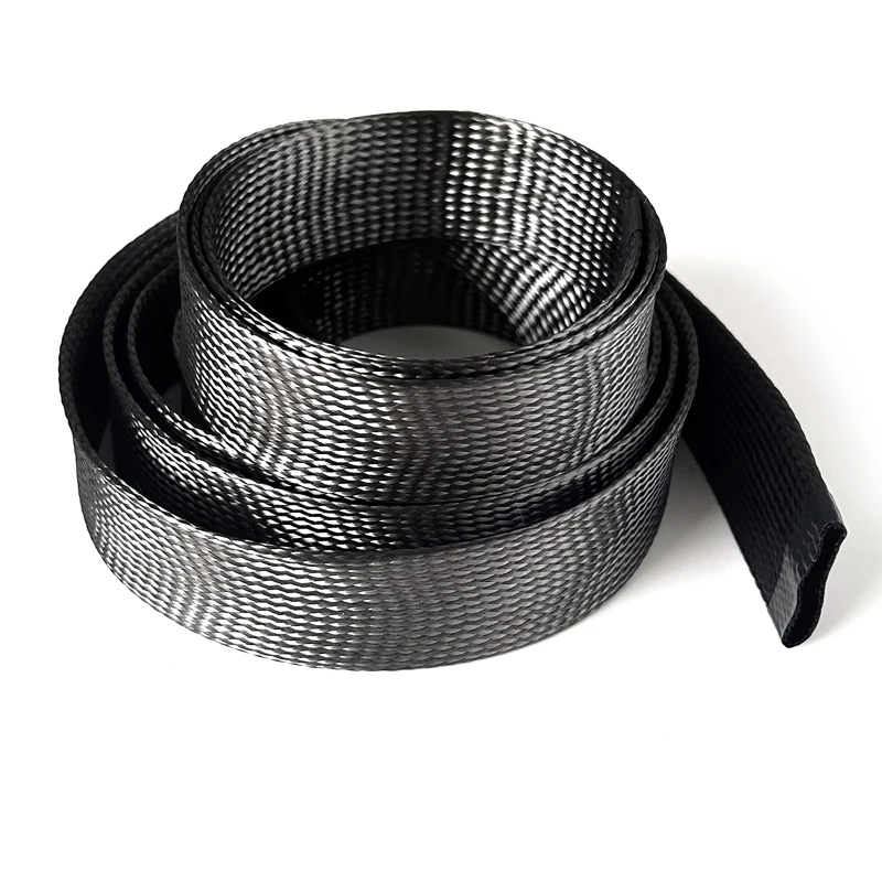 ID 4~80 mm Black Carbon Fiber High Density Sleev Shield Wire Cable Tube Sheath Sleeve High Temp Resistance Lightweight & Durable