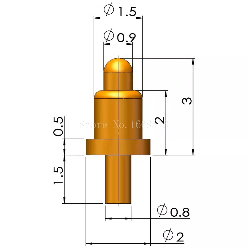 10PCS/Lot Pogo pin connector pogopin battery spring load contact DIP pin PCB 2 3 4 5 6 7 8 9 10 12 14 15 16mm test spring probe