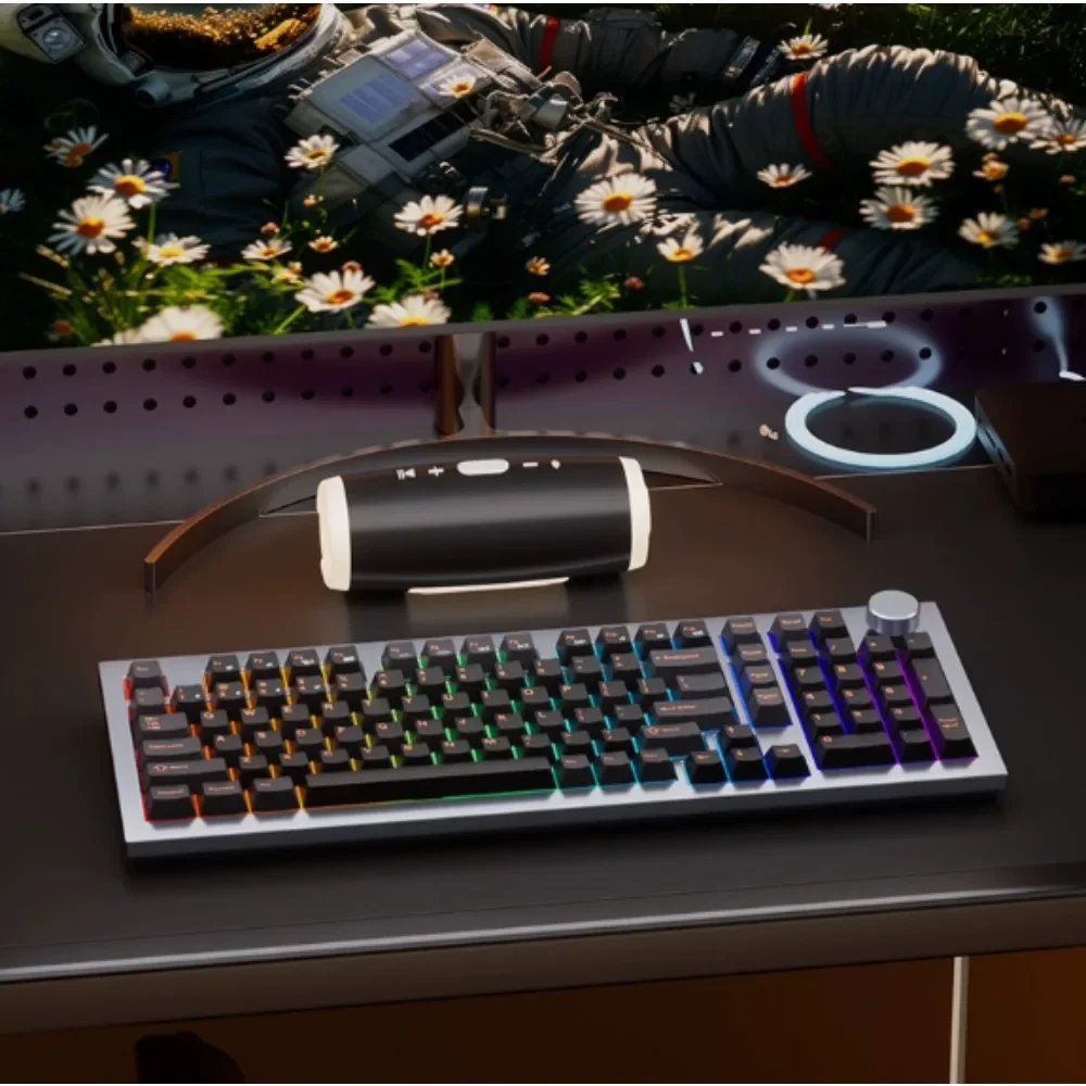 JamesDonkey R2 2.0 Aluminum Wireless Mechanical Keyboard 98 Layout Hot Swap 3-Mode BT/2.4G/Type-c Wired Gasket FR4 RGB 4000mAh