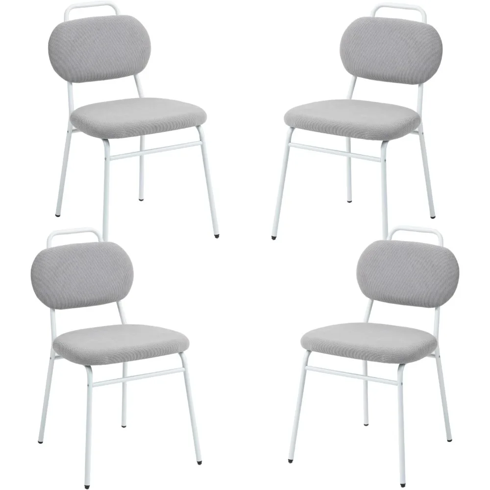 

Guest Chairs Set of 4, Waiting Room Chairs with Fabric Padded Seat and Metal Legs for Conference Lobby Home Office