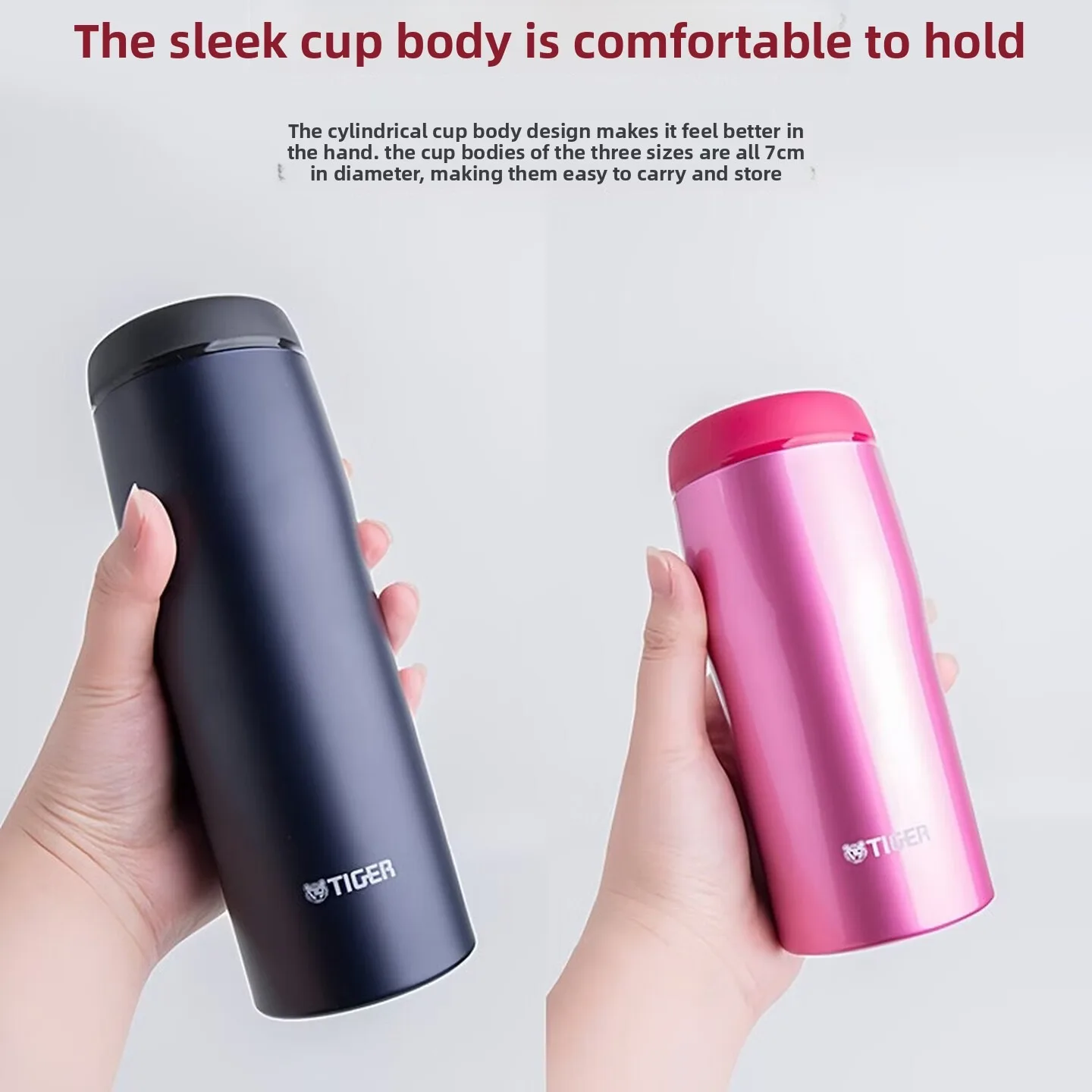 TIGER MJA‑B Series 480ml Vacuum Insulated Tumbler Stainless Steel Travel Water Bottle for Daily Office Outdoor Drinking