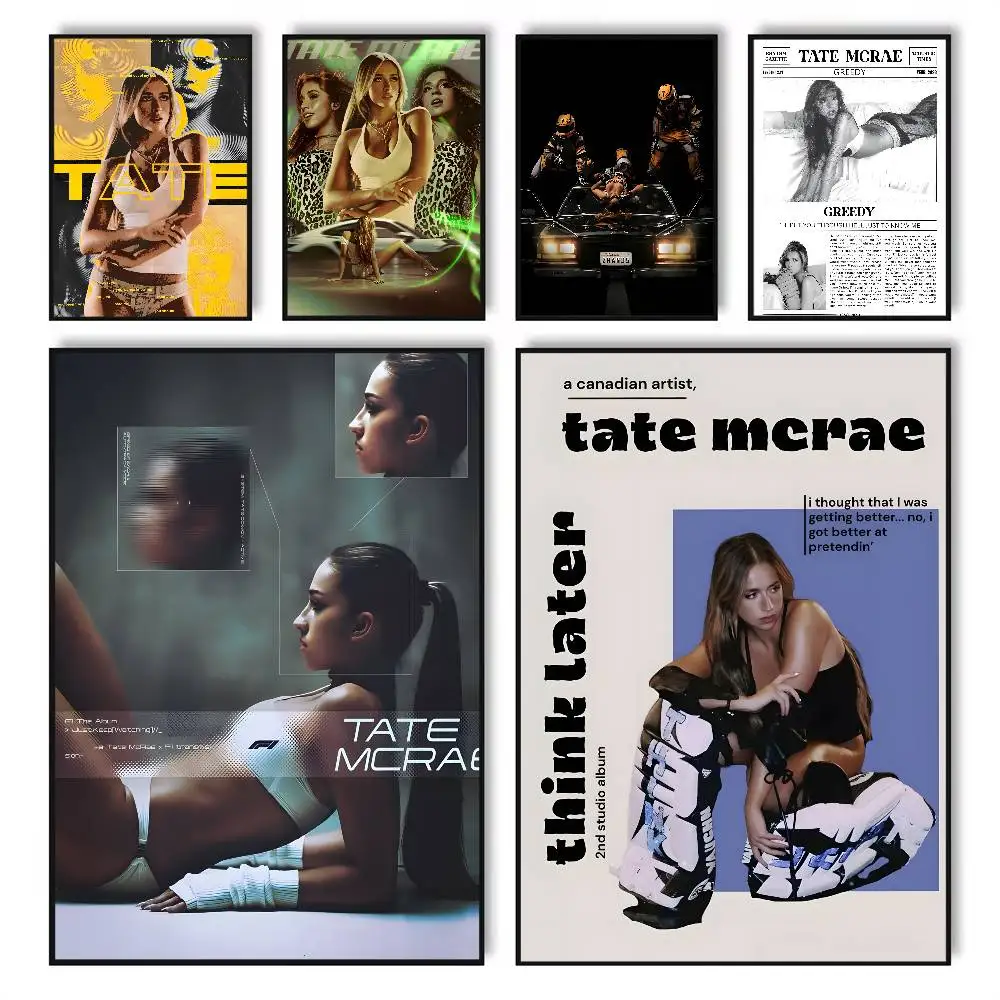 Hot Singer T-Tate M-McRaeS affiche HD affiches auto-adhésives imperméables idéal pour la décoration du salon chambre bar