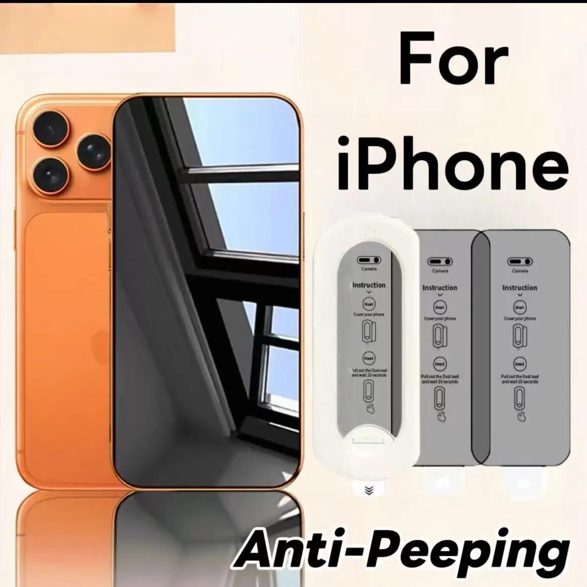 

3-Pack Privacy Tempered Glass Screen Protectors Compatible with iPhone Series