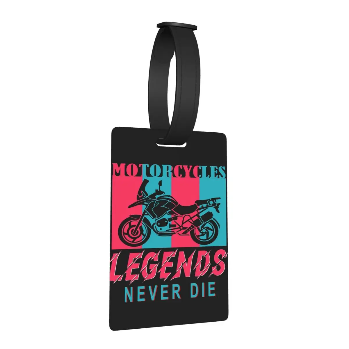 

Legends Never Die Motorcycle Pattern Club Luggage Tags Suitcase Travel Cute Baggage Boarding Tag Label Holder ID Name Address