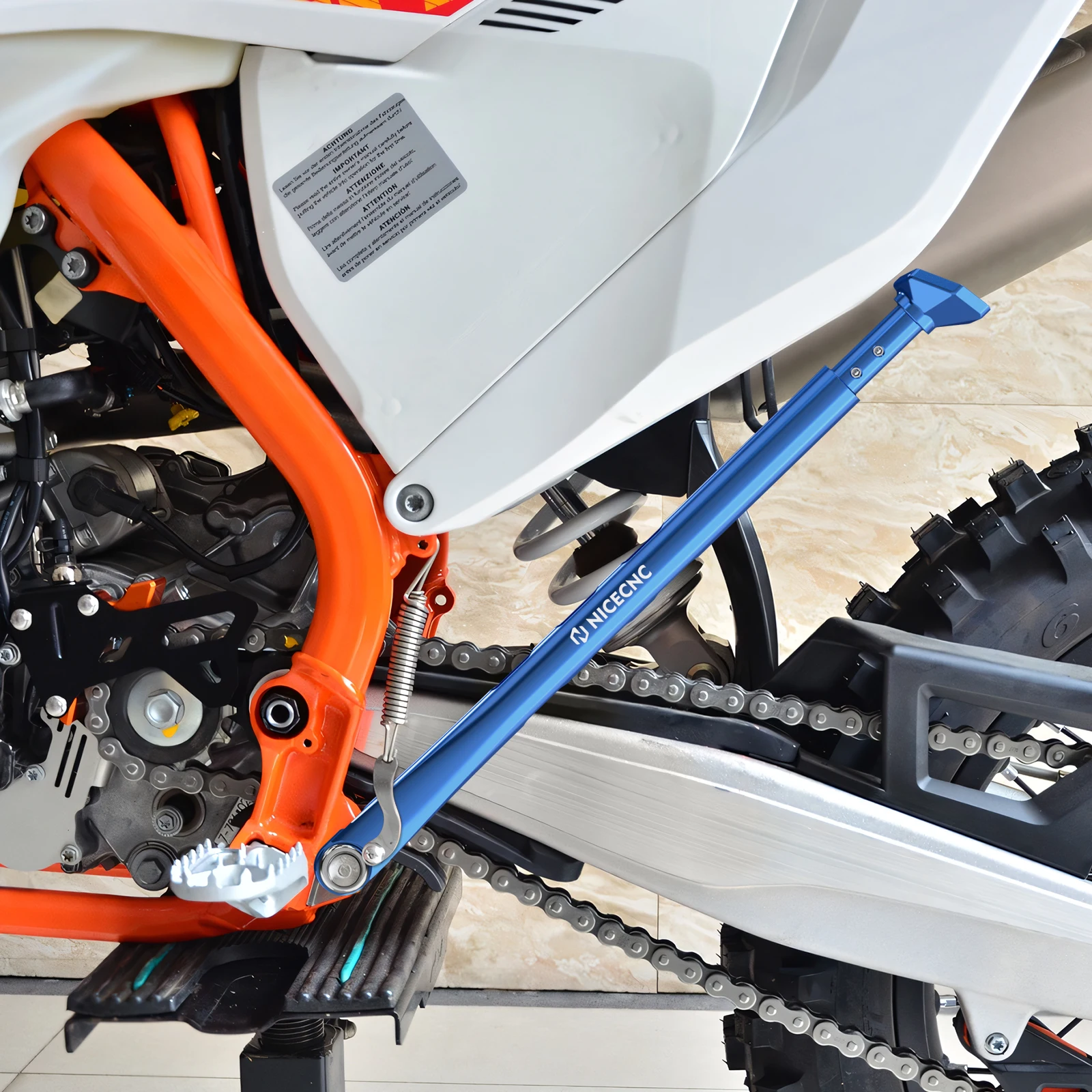 Verstellbarer Ständer für 2023 2022 KTM EXC 300 XCW XCF-W EXC-F 500 450 350 Husqvarna TE 300 FE 450 350 GasGas EC 300 EC 250 – Detail 11