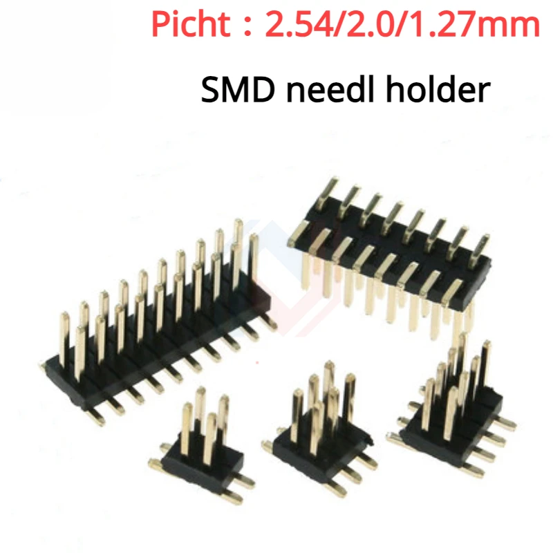 

10Pcs 2.54mm /2.0mm /1.27mm Pitch SMD SMT Double Row Male PIN Header 2*2/3/4/5/6/7/8/10/12/20/40/50 PIN Strip Connector