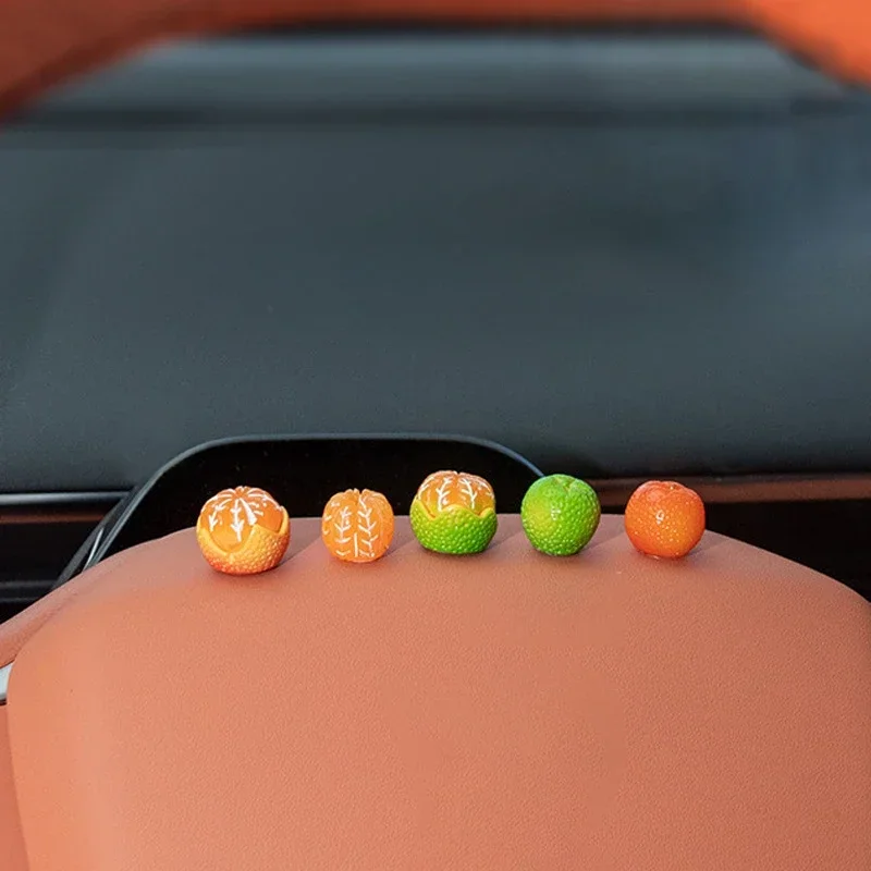 Fruit Car Accessories Cute Little Orange Center Console Car Rearview Mirror Ornament For Home and Car Dual-use Decoration