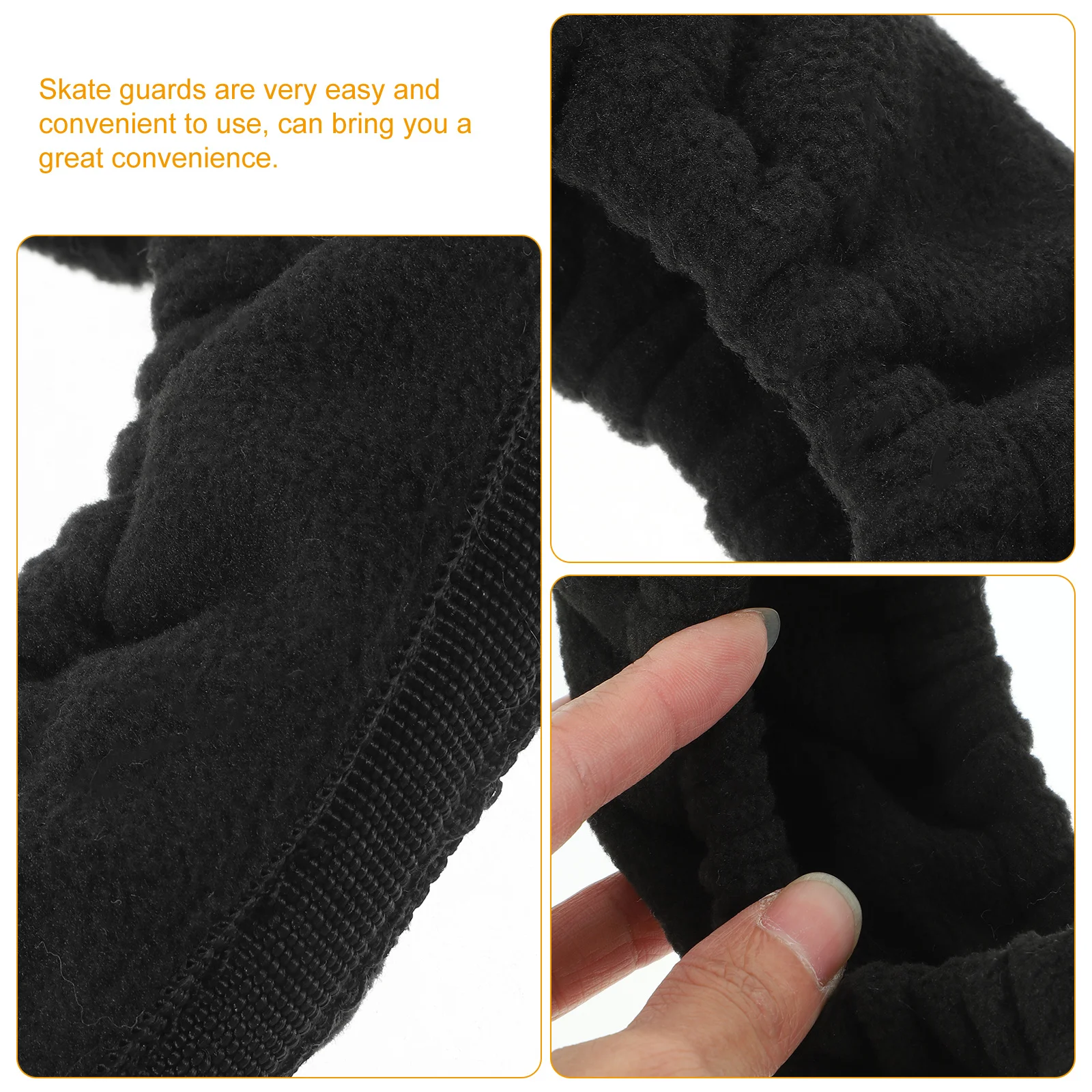 1 Pair Elastic Skate Guards Skates Blades Covers Reusable Moisture-Absorbing Protective Covers For Ice Skating Shoes Lightweight