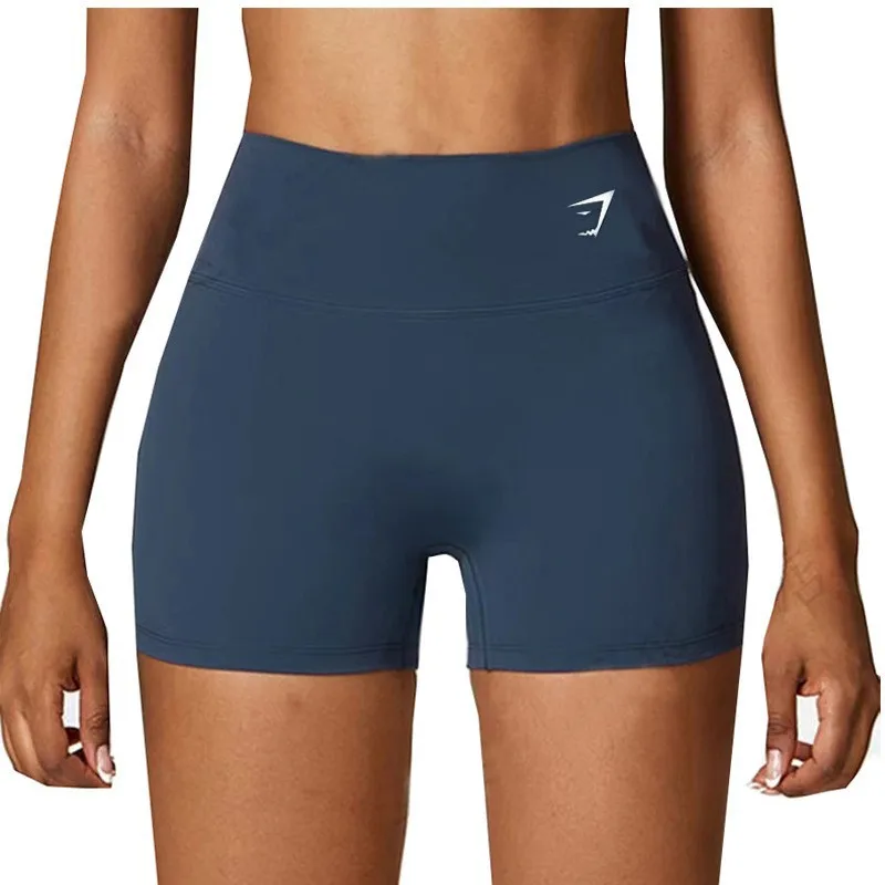 Shark High Waist Fitness Shows Buttocks Nude Feeling High Elastic Breathable Moisture Wicking Three-point Shorts