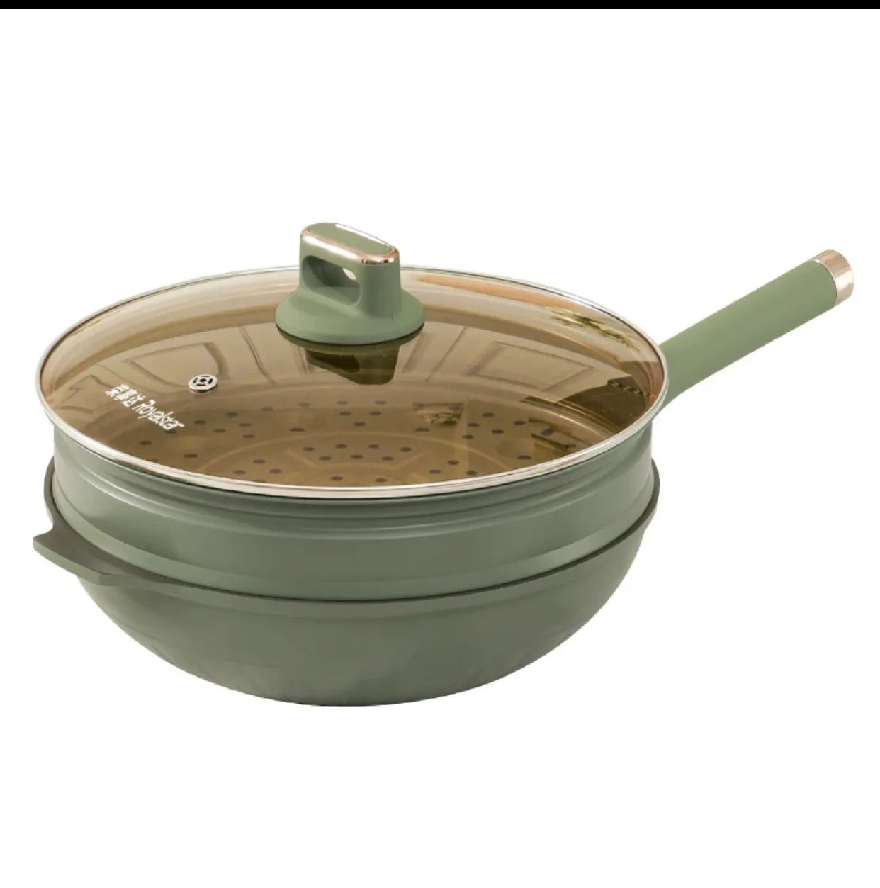 Titanium non stick pot Healthy Low Oil Smoke Fry Pot General use of induction cooker gas stoves