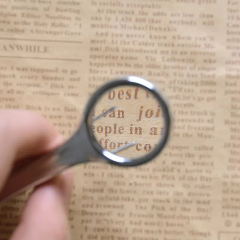 2pcs 10X Handheld Magnifier with Tweezers Multifunctional Magnifying Glass Mini Magnifying Glass Loupe for Reading