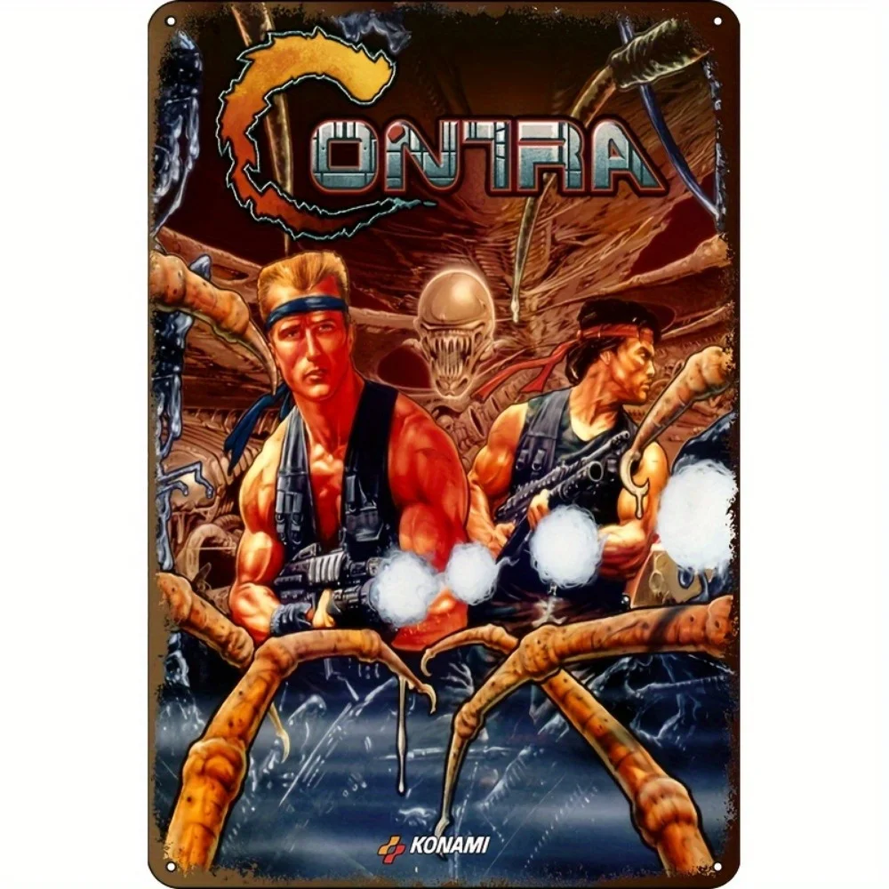 Limited Edition  Iron Wall Art - Retro Arcade Game Character Metal Sign with Vibrant Colors, Durable Iron Plate, No Frame Needed