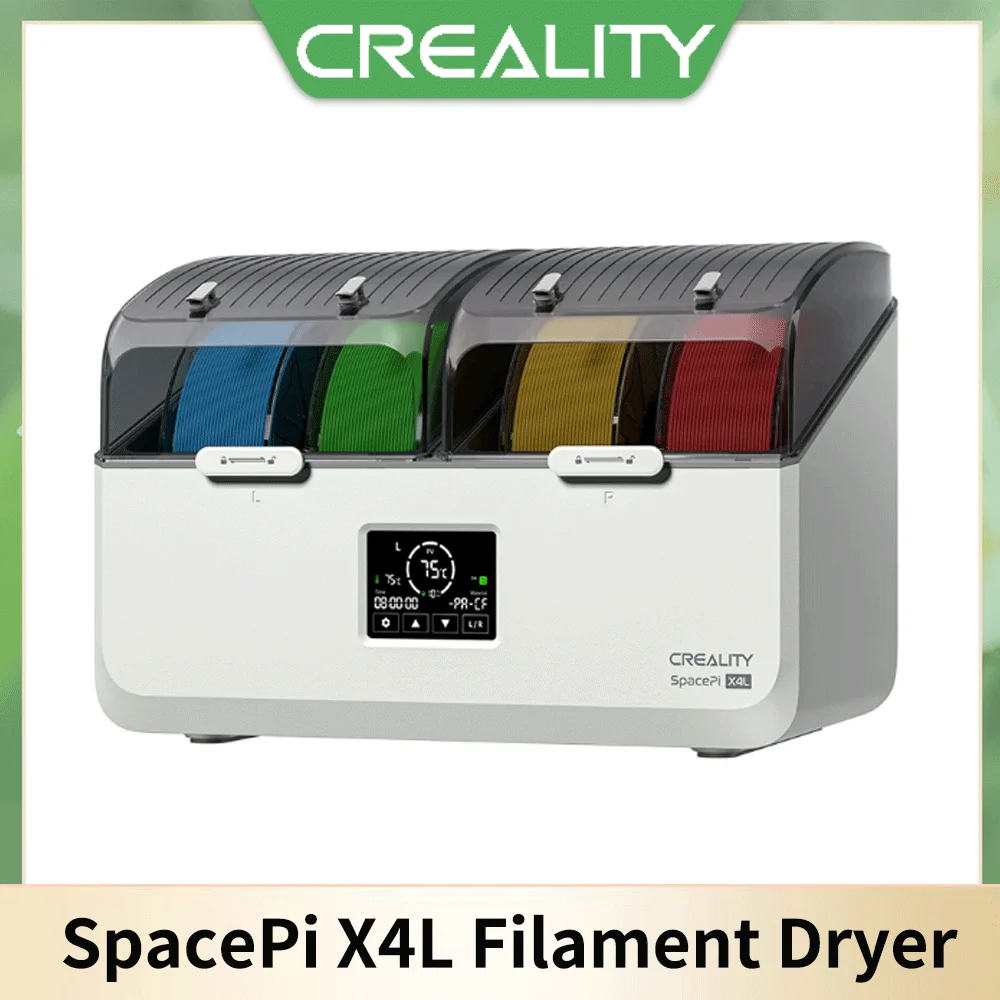 

Creality SpacePi X4L Filament Dryer for All 3D Printer 4 Spools Muti-Color DryingDual Independent Heating Chambers Up To 75℃