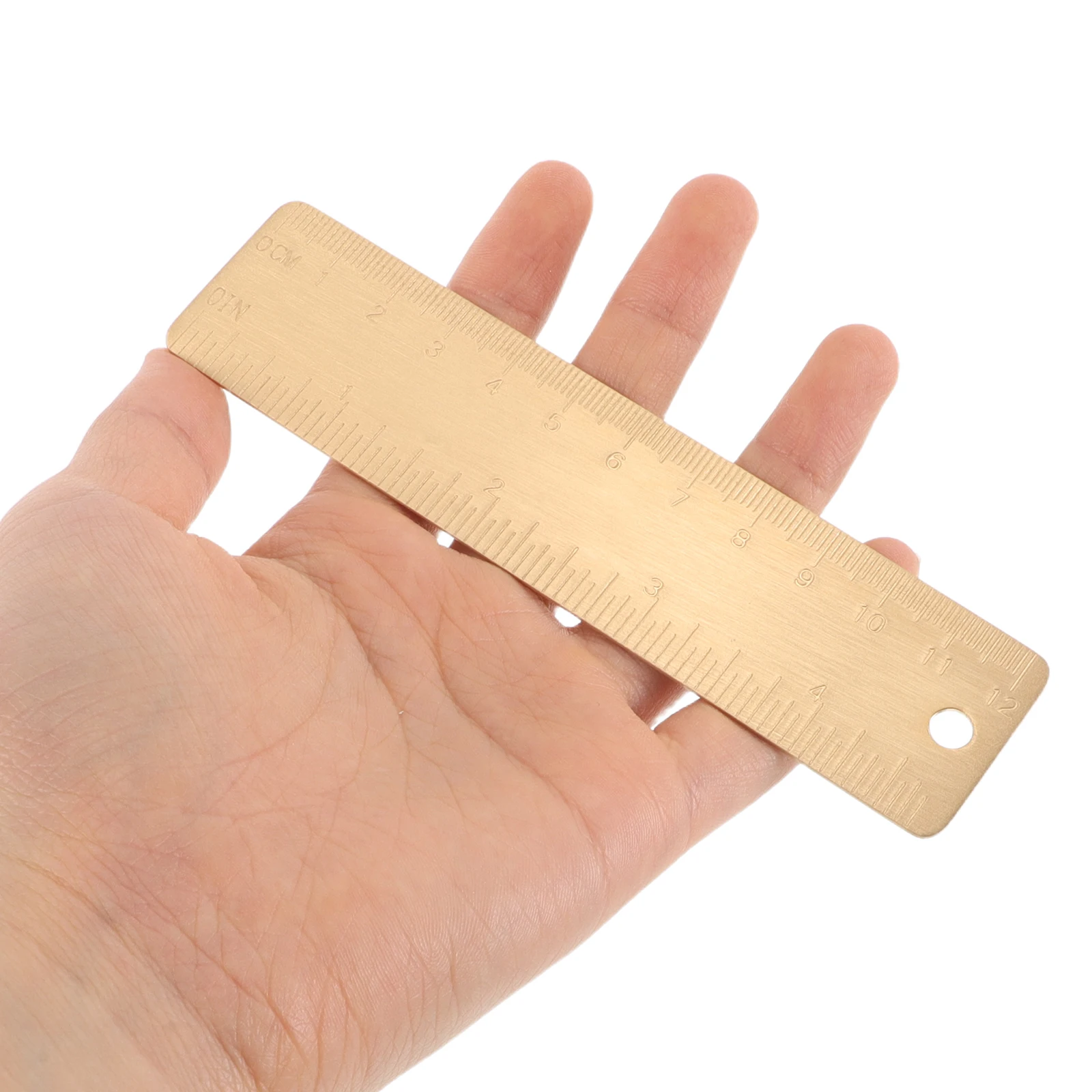 

2Pcs Mini Brass Scale Ruler 12cm Metal Measuring Tool for Precise Sketching Drawing Architect Artist Compact Portable