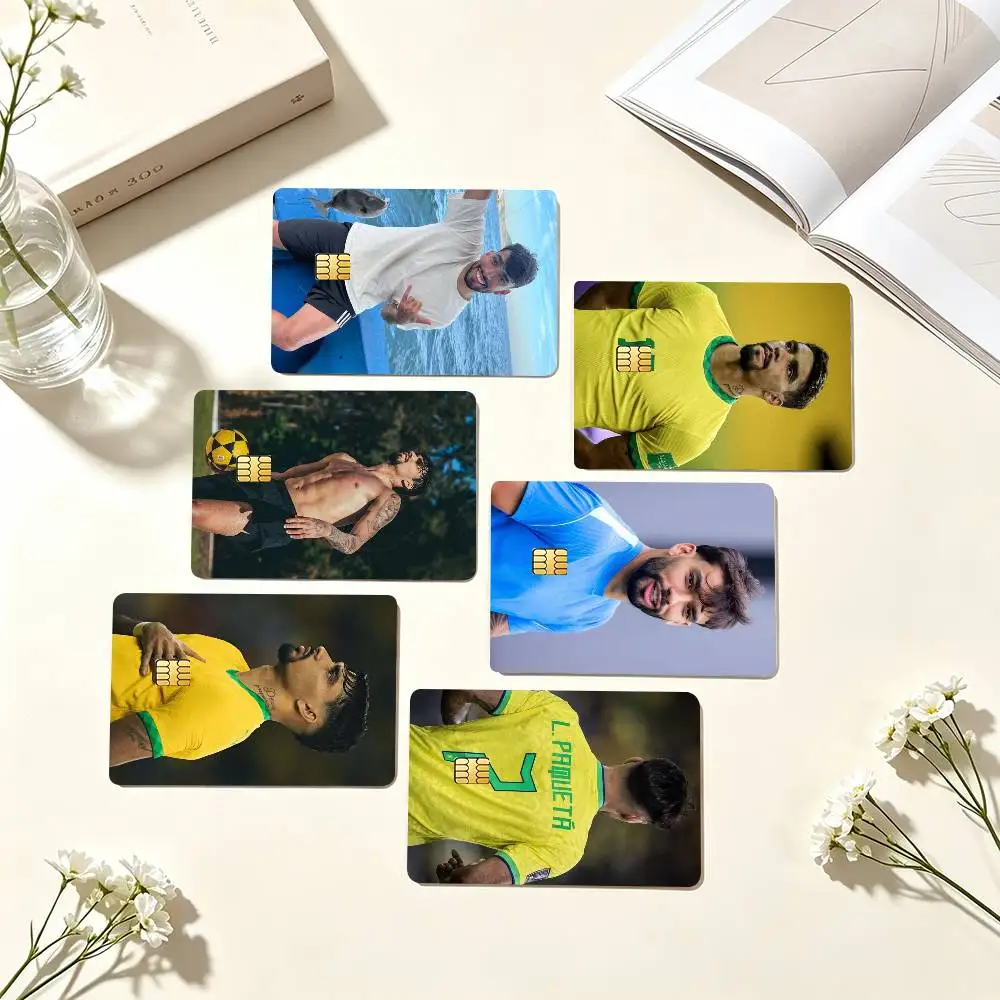 L-Lucas Paqueta Football Player Credit Card HD Stickers Game Card Decal Small Chip Waterproof Sticker Gift