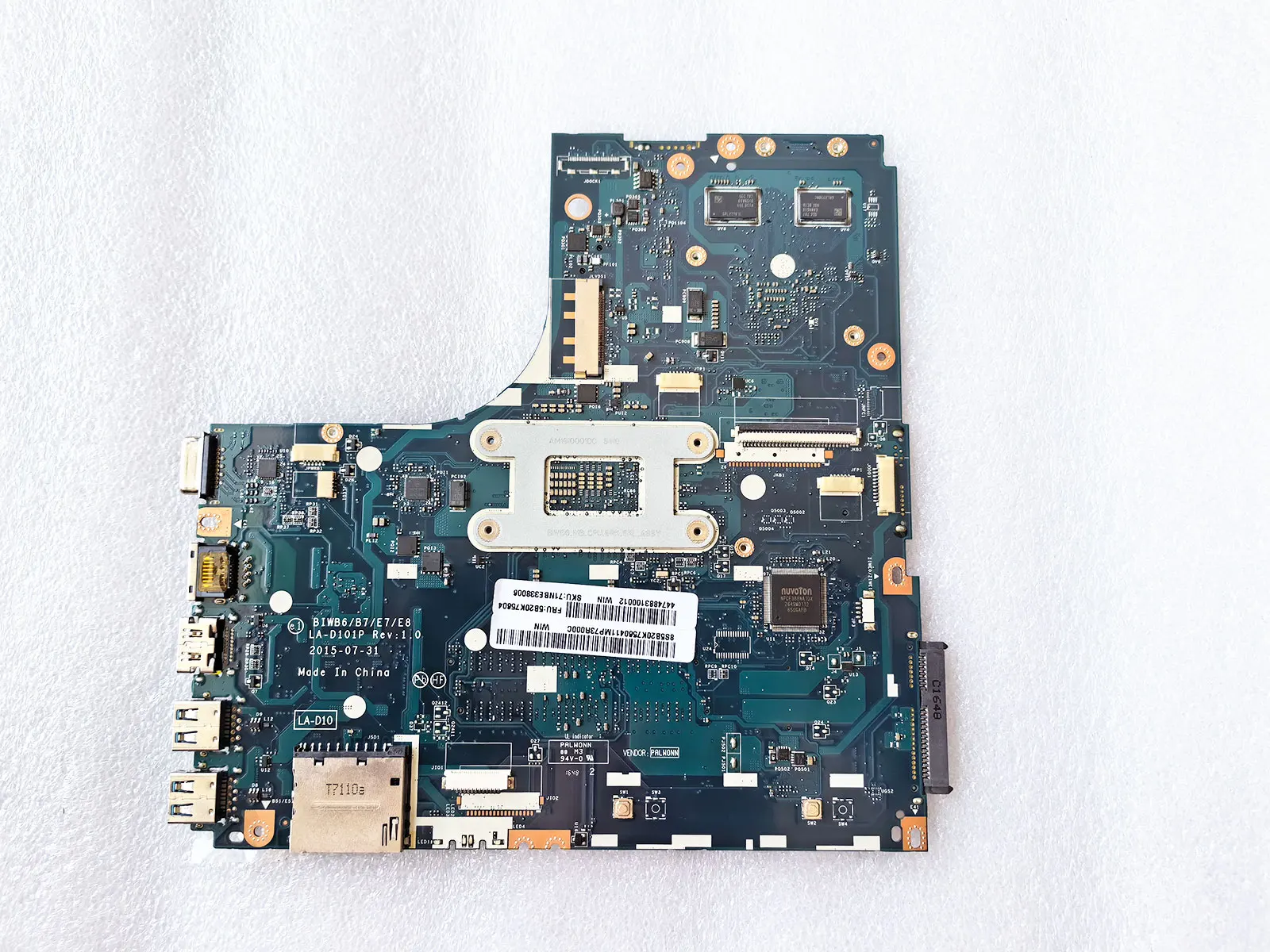 Imagem -05 - Laptop Motherboard para Lenovo La-d101p B5180 E5190 Laptop I36100u I5-6200u I7-6500u Gpu r5 M330 2gb 5b20k57345 5b20k57322