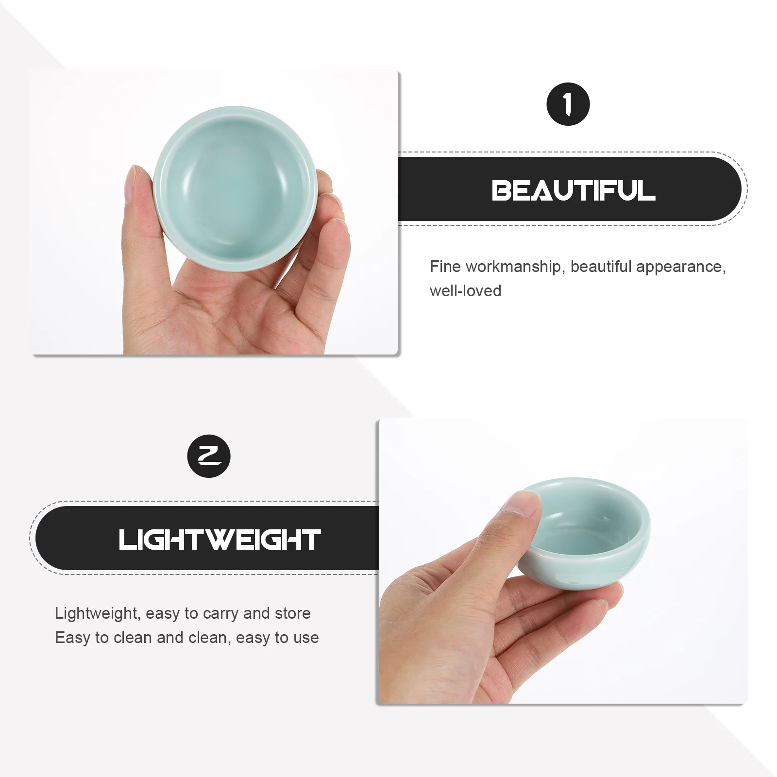 

2Pcs Ceramic Ink Plate Reliable Quality Assorted Color Ink Water Dish Easy to Carry and Store Perfect for Writing and