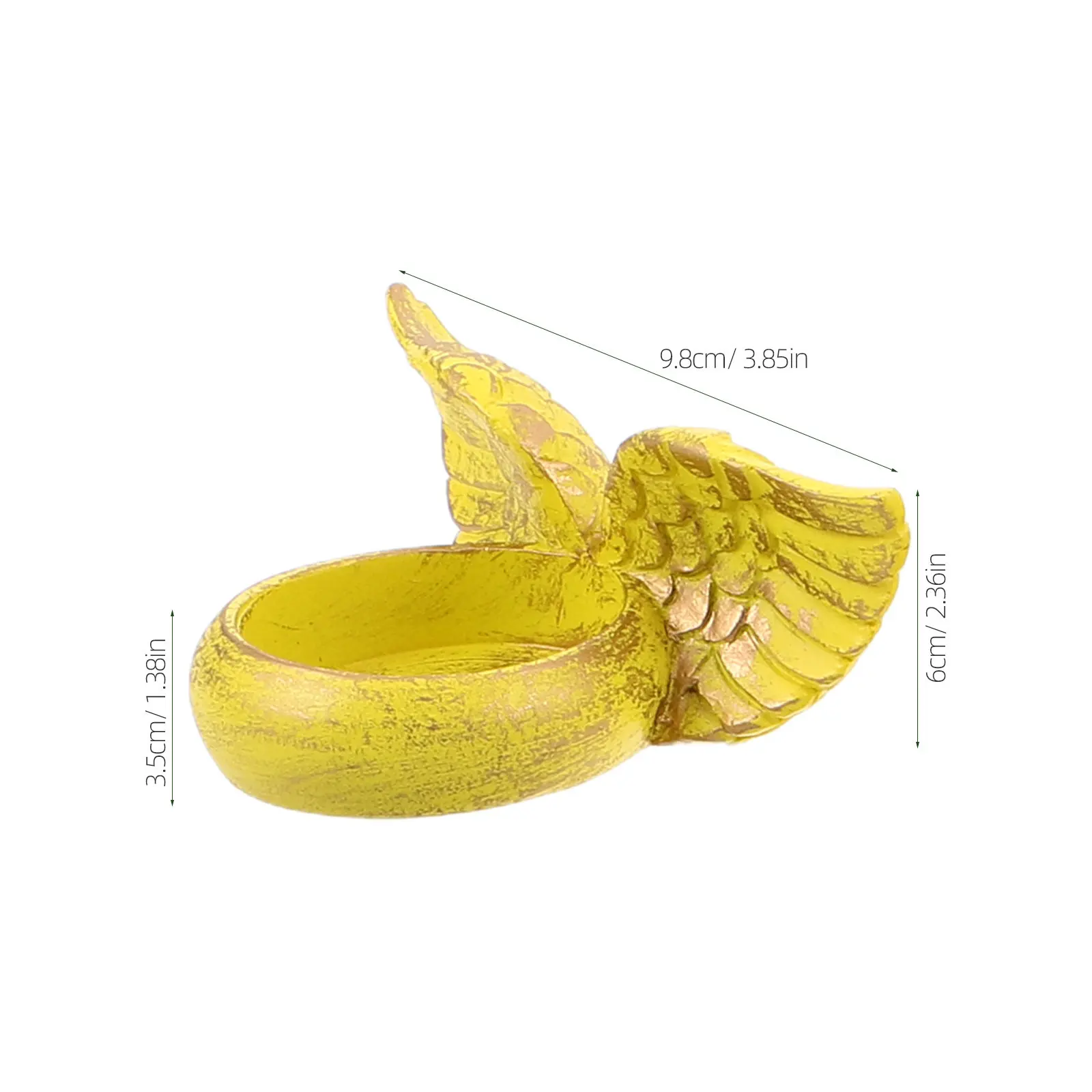 4Pcs Angel Wing Resin Candlestick Holder Romantic Tealight Stand Wedding Table Centerpiece Memorial Religious Home