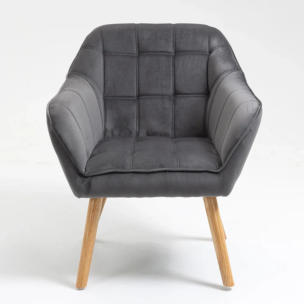 

For Italian Modern Leisure Single Accent Chair Nordic Style Velvet Fabric Lounge Chairs for Living Room