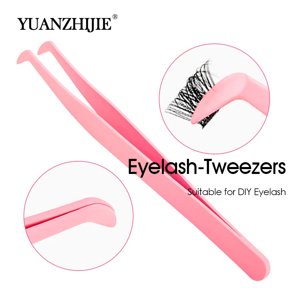 Hot Sale Waterproof DIY False Eyelash Tweezers for Makeup Individual High Elasticity Stable Eyelashes Application Tools Supplies