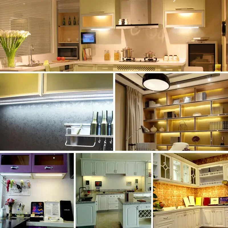 20Pcs 100cm U/V/YW Shape Aluminum LED Channel Track Holder 1.8cm Wide For LED Strip Light Under Cabinet Night Lamp Kitchen