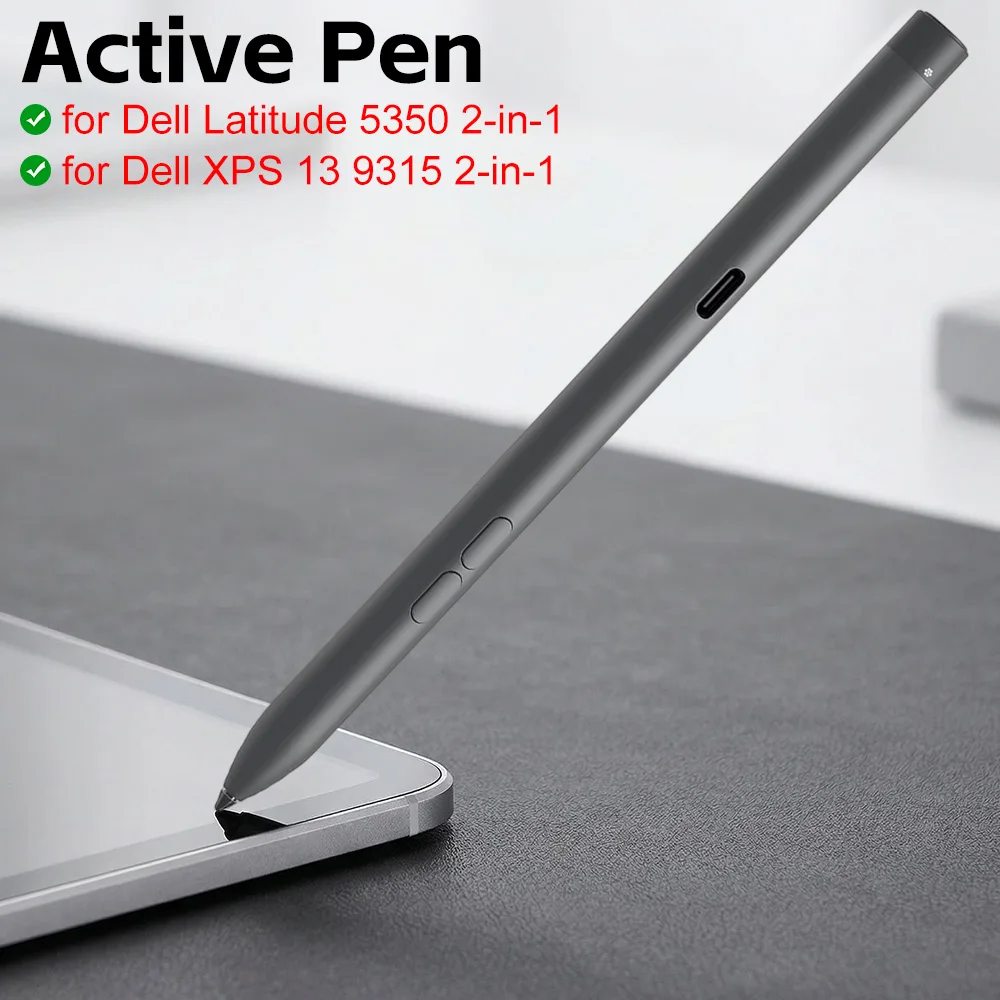 PN7522W Rechargeable Active Pen Laptop Pen Stylus Pen for Dell Latitude 5350 2in 1/7320 Detachable for Dell Latitude 5310 2 in 1