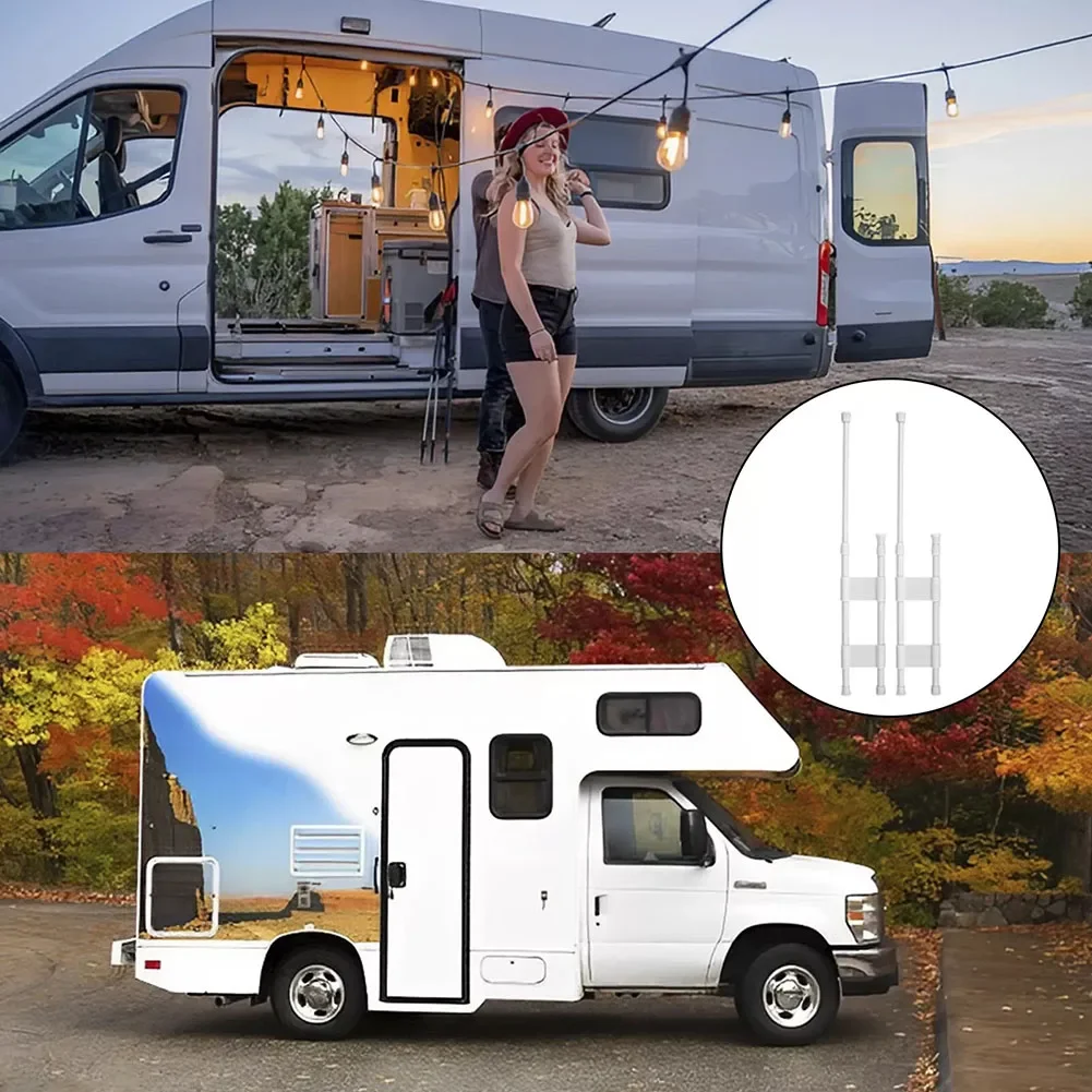 

2Set Car Double RV Refrigerator Bar Adjustable Tension Rods Up To 15.8" - 27.6" RV Parts & Accessories