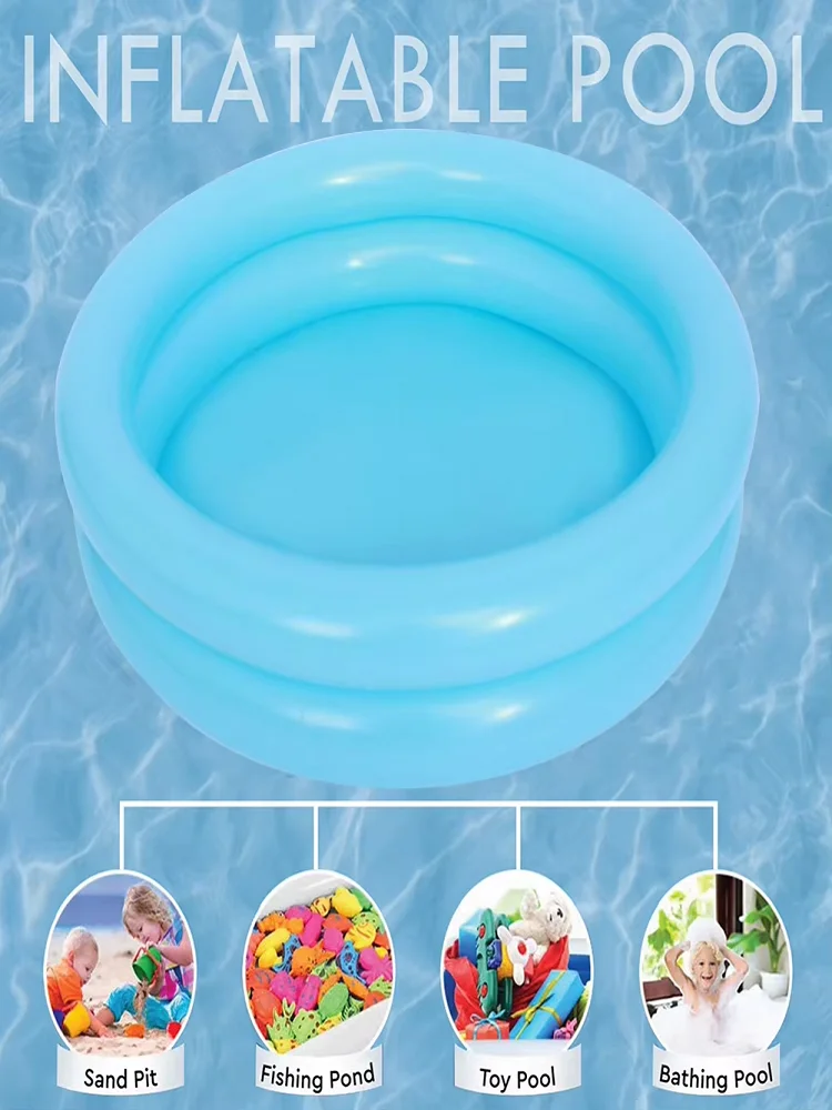 Piscine gonflable ronde d'été pour bébés tout-petits, petite pompe gonflable Portable pour enfants de 0 à 3 ans