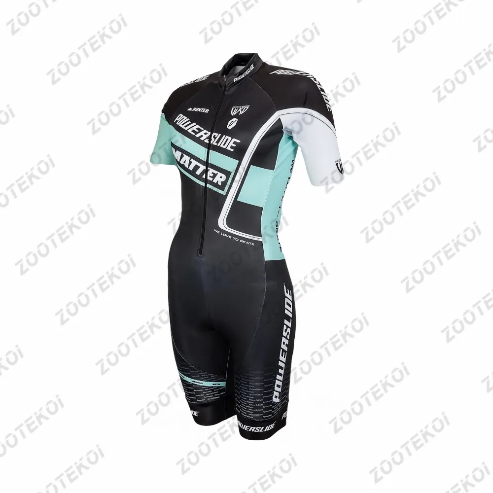 Powerslide Short Sleeve MTB Bike Outfit Jumpsuit Kids Comfortable Skating Clothing Summer Children\'s Racing Speed Skating Suit