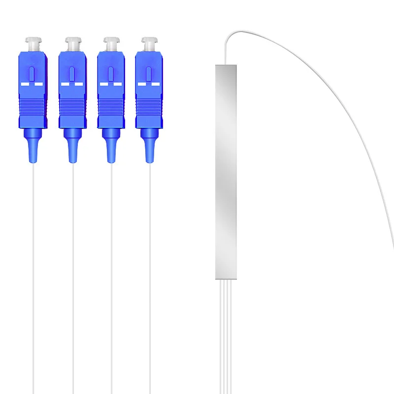 Imagem -04 - Divisor de Fibra Óptica 1x4 Plc sc Upc sm Modo Único 0.9 mm G657a1 Lszh 1m Ftth 10 Pcs Lot Alta Qualidade