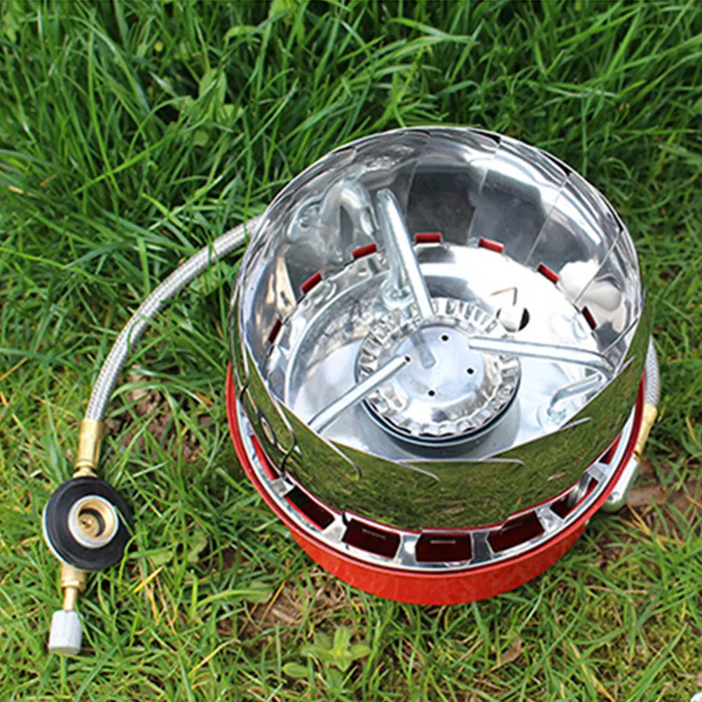 

Portable Gas Stove Head Foldable Light Mini For Camping Picnic Burner Barbecue Windproof High Efficiency Durable Steel Furnace