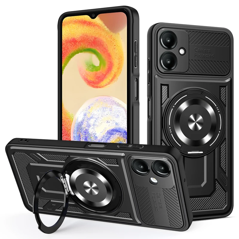 

Wireless Charging For Samsung Galaxy M36 M13 F06 M06 Lens Protect Soft Silicone Cover Cases Metal Holder Bracket Phone Case