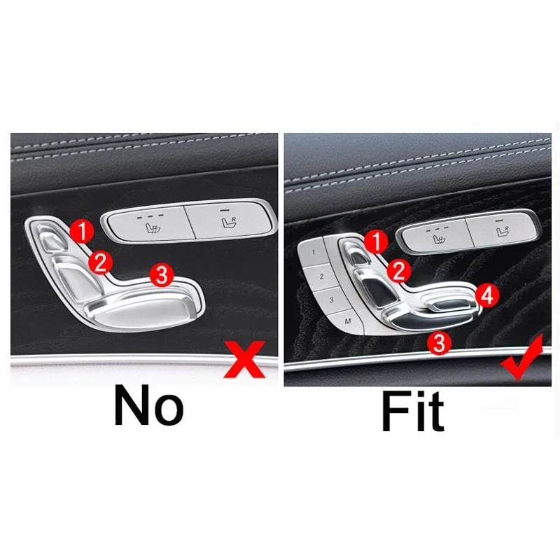 4Pcs Car Inner Door Panel Sticker Interior Trim Anti-Scratch Decoration For Mercedes-Benz E-Class W213 2016-2021 Accessories