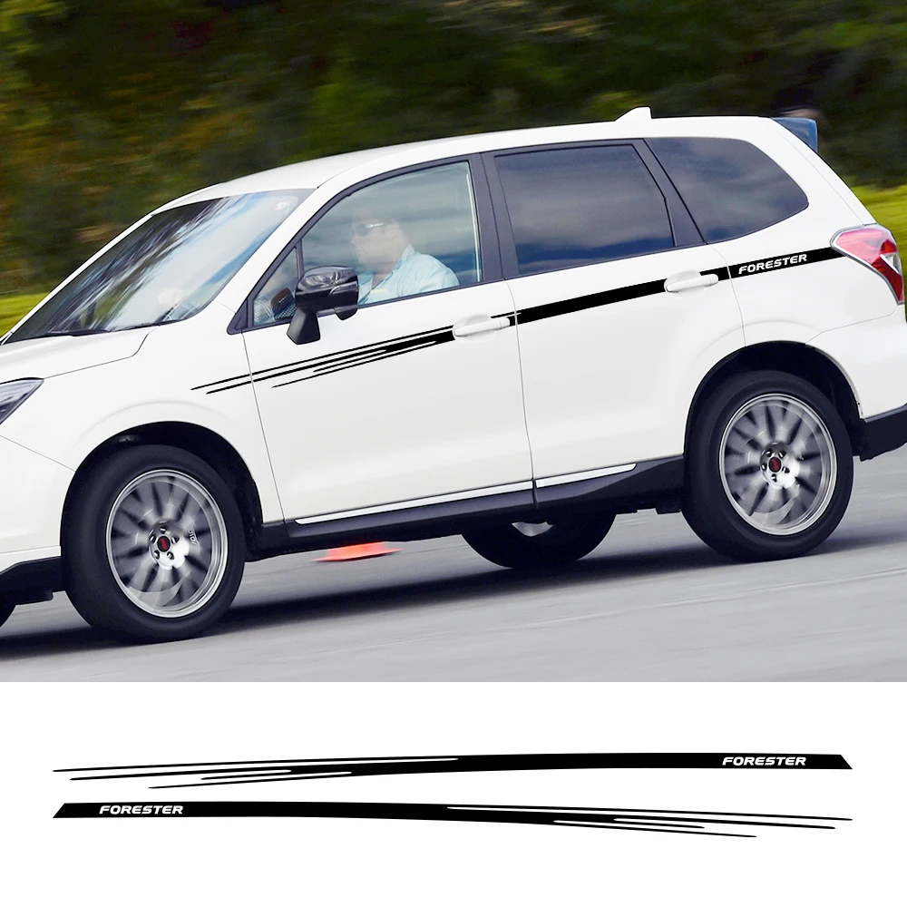 For Subaru Forester SH SJ SG SK SF SG5 SF5 2013 ~ 2019 Car Waist Line Stickers Long Stripes Vinyl Film Decals Auto Accessories