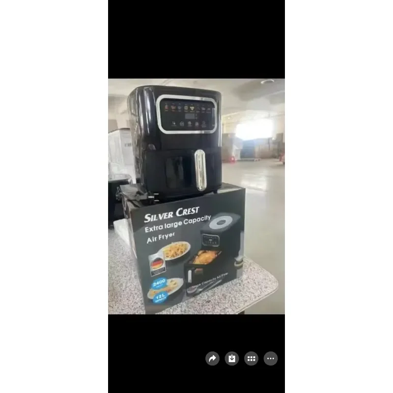 Modern 12L Stainless Steel Touchscreen Multifunctional Oil Air Fryer Electric Oven PTFE Non Stick Energy Efficient Class