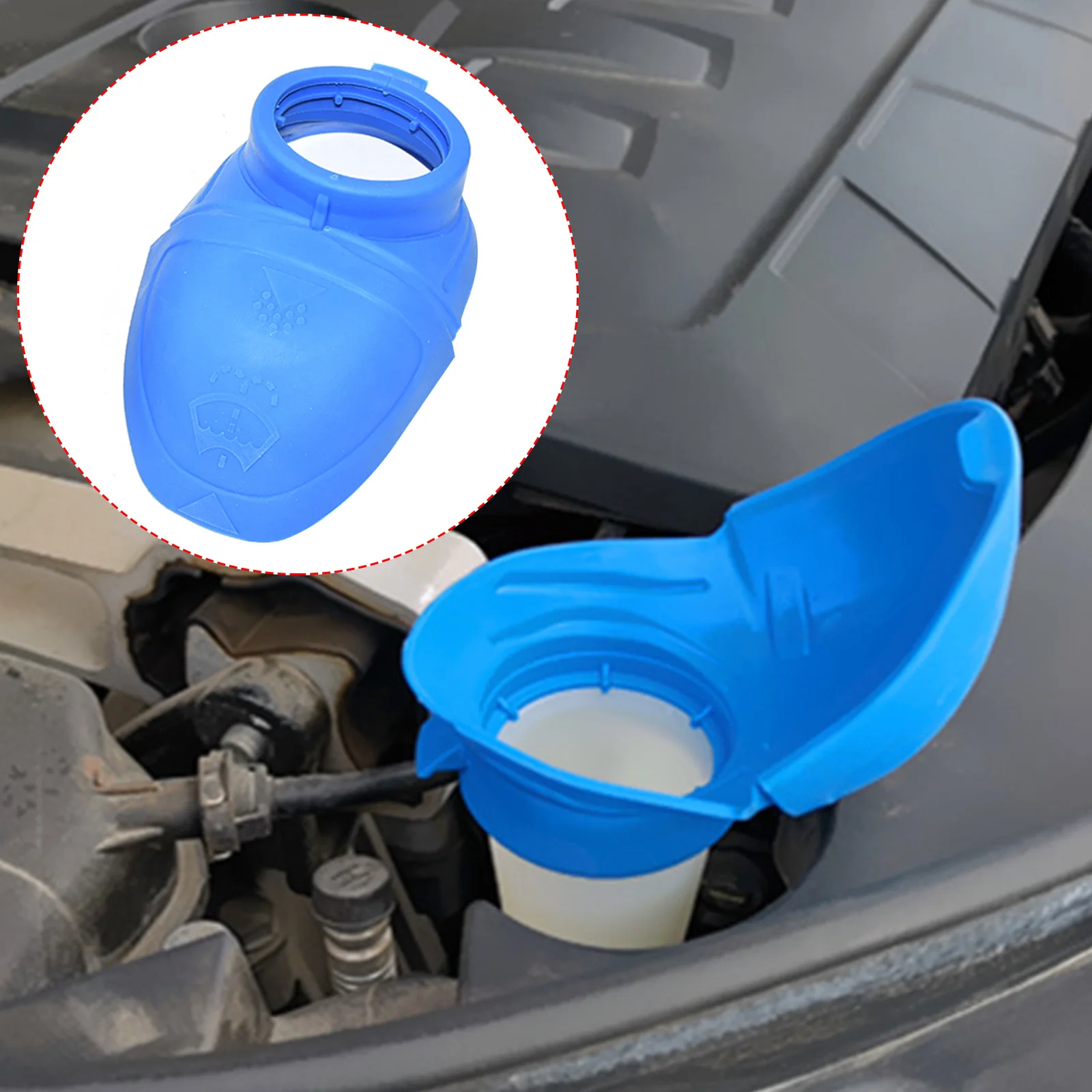 6V0955485 For Skoda Windshield Glass Cleaning Tank Spray Bottle Cover Windshield Washer Reservoir Spray Can Cover