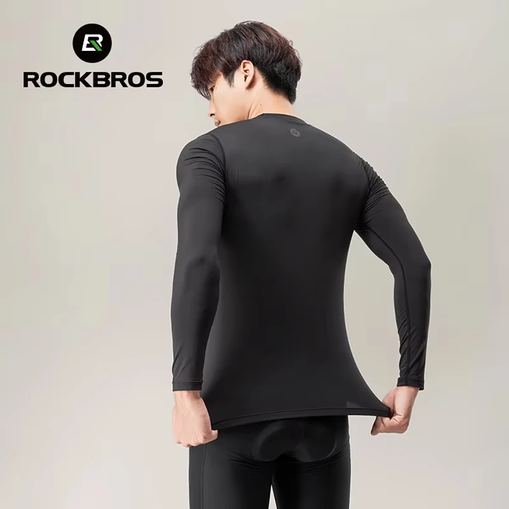 

ROCKBROS Winter Riding Jersey Lightweight Fleece Long Sleeve Warm Sweat Innerwear Windproof Road Bike Jacket Hiking Sport Top