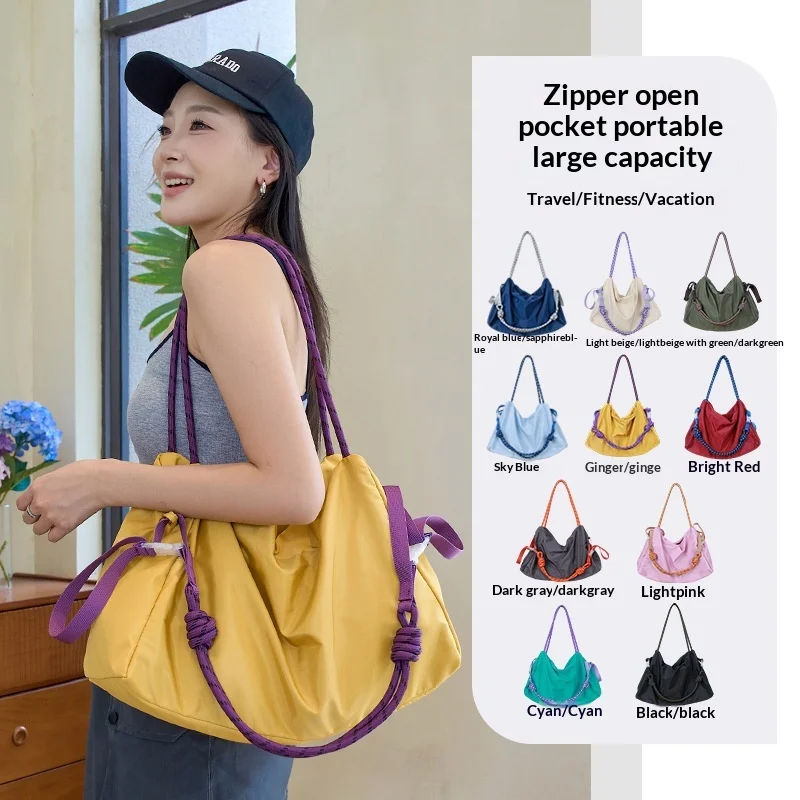 Large Capacity Waterproof Nylon Sling Bag, Durable Crossbody Shoulder Bag for Men Women, Business Casual Travel Commute Daypack