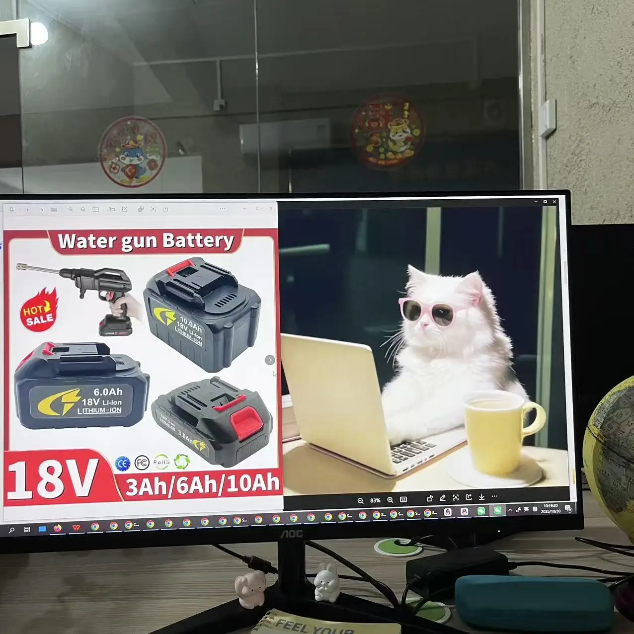 

2025 18V 3.0Ah/6.0Ah/10Ah Replacement Li-Ion Battery for Car Washer High Pressure Water Gun Car Wash Spare Part(Only Battery)