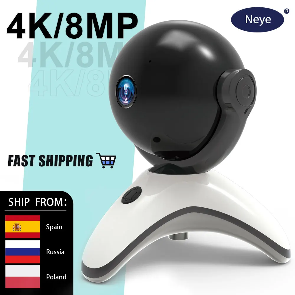 8MP 4K WiFi Camera Wireless Home Safety Camera Suitable for Infant and Pet Surveillance Camera Bidirectional Audio Night Vision