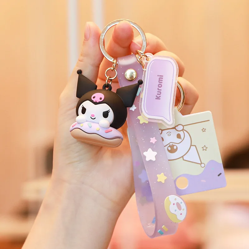 MINISO Sanrio HelloKitty Kuromi Cinnamoroll Car Keychain, Car Accessories, Bag, Pendant  Boyfriend Gift Cute Keychain