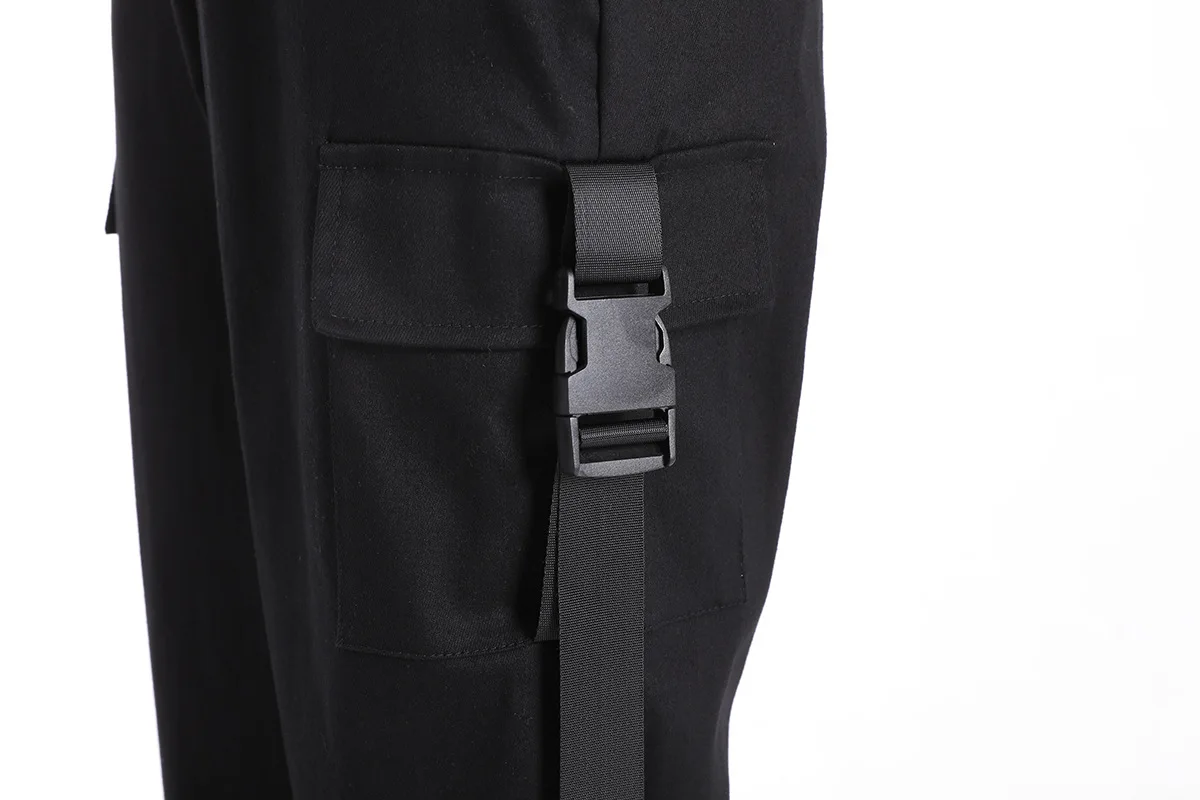 Autumn 2025 Women's Casual Harem Pants with School Bag Buckle Celebrity Internet Style Streamer-Inspired Workwear